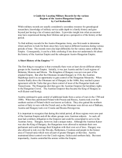 Military records for Upper Hungary (Slovakia)