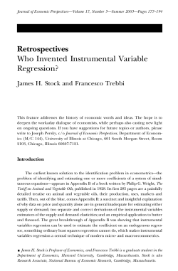 Retrospectives: Who Invented Instrumental Variable Regression?