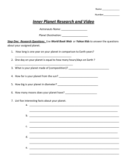 Inner Planet Research and Video