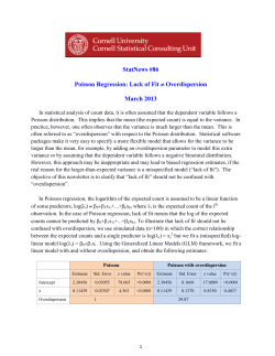 Lack of Fit &ne; Overdispersion - Cornell Statistical Consulting Unit