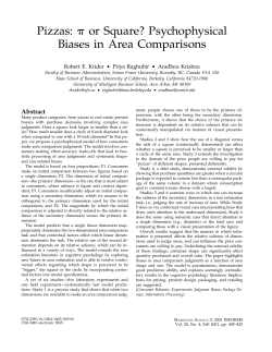 Pizzas: or Square? Psychophysical Biases in Area