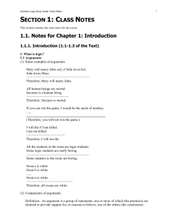 1.1. Notes for Chapter 1