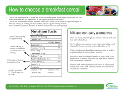 Breakfast cereal.indd - Edmonton Southside PCN