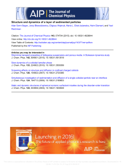 Structure and dynamics of a layer of sedimented particles