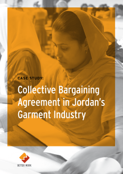 Collective Bargaining Agreement in Jordan`s Garment