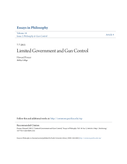 Limited Government and Gun Control