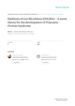 Dysbiosis of Gut Microbiota (DOGMA)