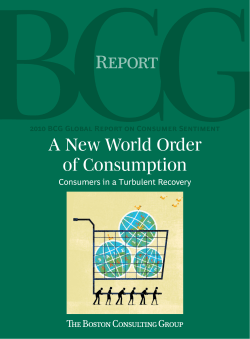 A New World Order of Consumption