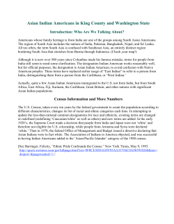 Asian Indian Americans in King County and Washington State
