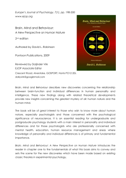 Living with Intensity - Europe`s Journal of Psychology