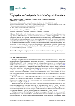 Porphyrins as Catalysts in Scalable Organic Reactions