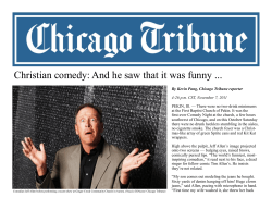 Christian comedy: And he saw that it was funny