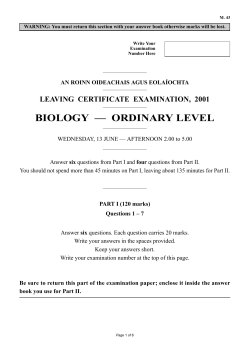 biology &mdash; ordinary level - State Examination Commission