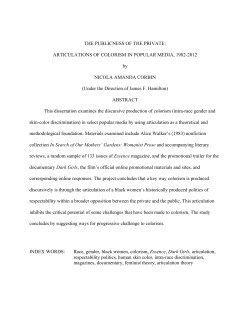 THE PUBLICNESS OF THE PRIVATE: ARTICULATIONS OF