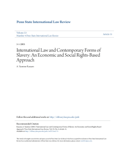International Law and Contemporary Forms of Slavery: An Economic