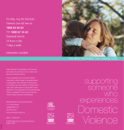 Supporting someone who experiences domestic violence
