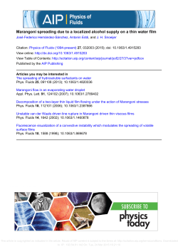 Marangoni spreading due to a localized alcohol supply on a thin