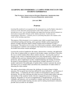 Learning Reconsidered