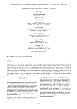 Lidar Remote Sensing of Aboveground Biomass in Three Biomes