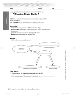 Reading Study Guide A