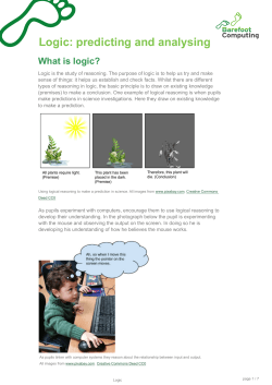 Logic: predicting and analysing