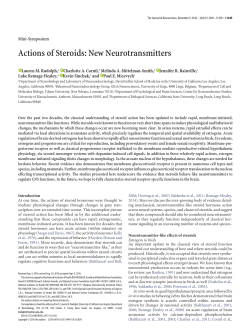 Actions of Steroids: New Neurotransmitters
