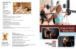 Program Guide Winter 2015 - Fayetteville Athletic Club