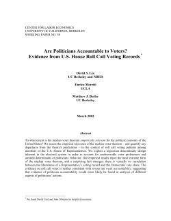 Are Politicians Accountable to Voters? Evidence from U.S. House