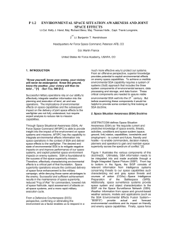 Environmental Space Situation Awareness and Joint Space Effects