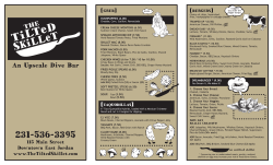 Food Menu - The Tilted Skillet