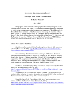 Technology, Truth, and the First Amendment By Taylor Wisneski