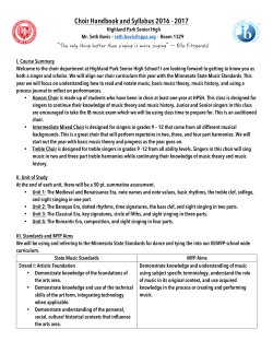 Choir Syllabus