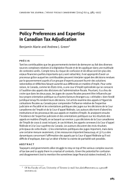 Appendix - Canadian Tax Foundation