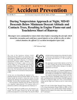 During Nonprecision Approach at Night, MD