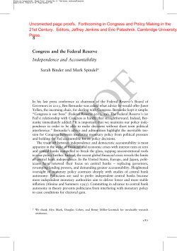 Congress and the Federal Reserve Independence