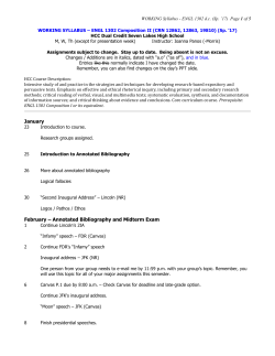 January through March WORKING SYLLABUS d.c. ENGL 1302