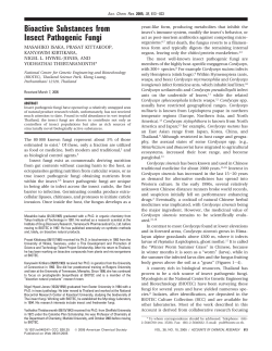 Bioactive Substances from Insect Pathogenic Fungi