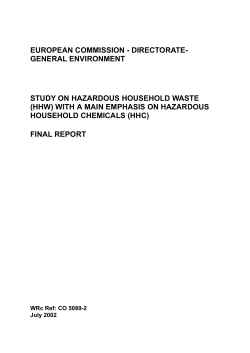 study on hazardous household waste