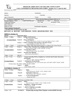 missouri addiction counselors association 2001 spring conference