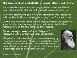 Partitioning variance