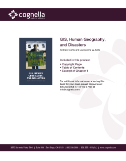 GIS, Human Geography, and Disasters
