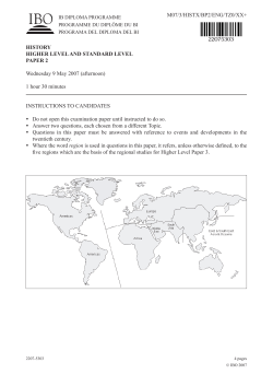M07/3/HISTX/BP2/ENG/TZ0/XX+ HISTORY HIGHER LEVEL AND