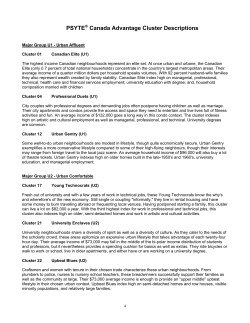 PSYTE Canada Advantage Cluster Descriptions