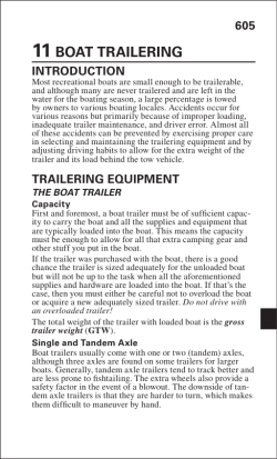 11 Boat trailering - Boater`s Pocket Reference