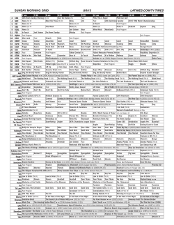 SUNDAY MORNING GRID 8/9/15 LATIMES.COM/TV TIMES