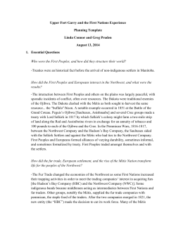 Upper Fort Garry and the First Nations Experience Planning