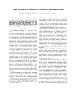 Periodic Behaviors in Multi-Agent Systems with Input Saturation
