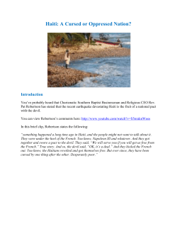 Haiti: Cursed Or Oppressed?