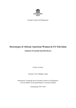 Stereotypes of African American Women in US Television
