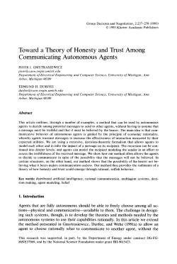 Toward a theory of honesty and trust among communicating